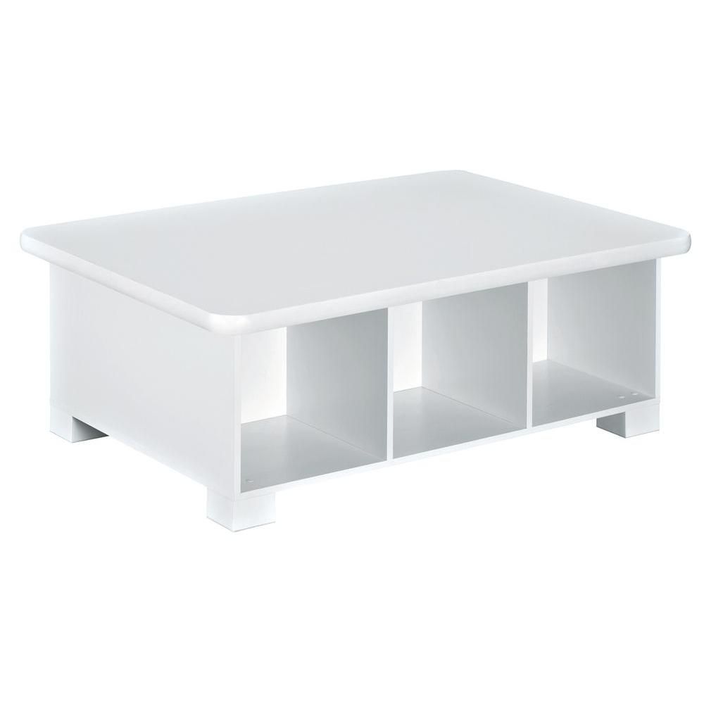 40 in. W x 15 in. H White 6-Cube Activity Table | The Home Depot