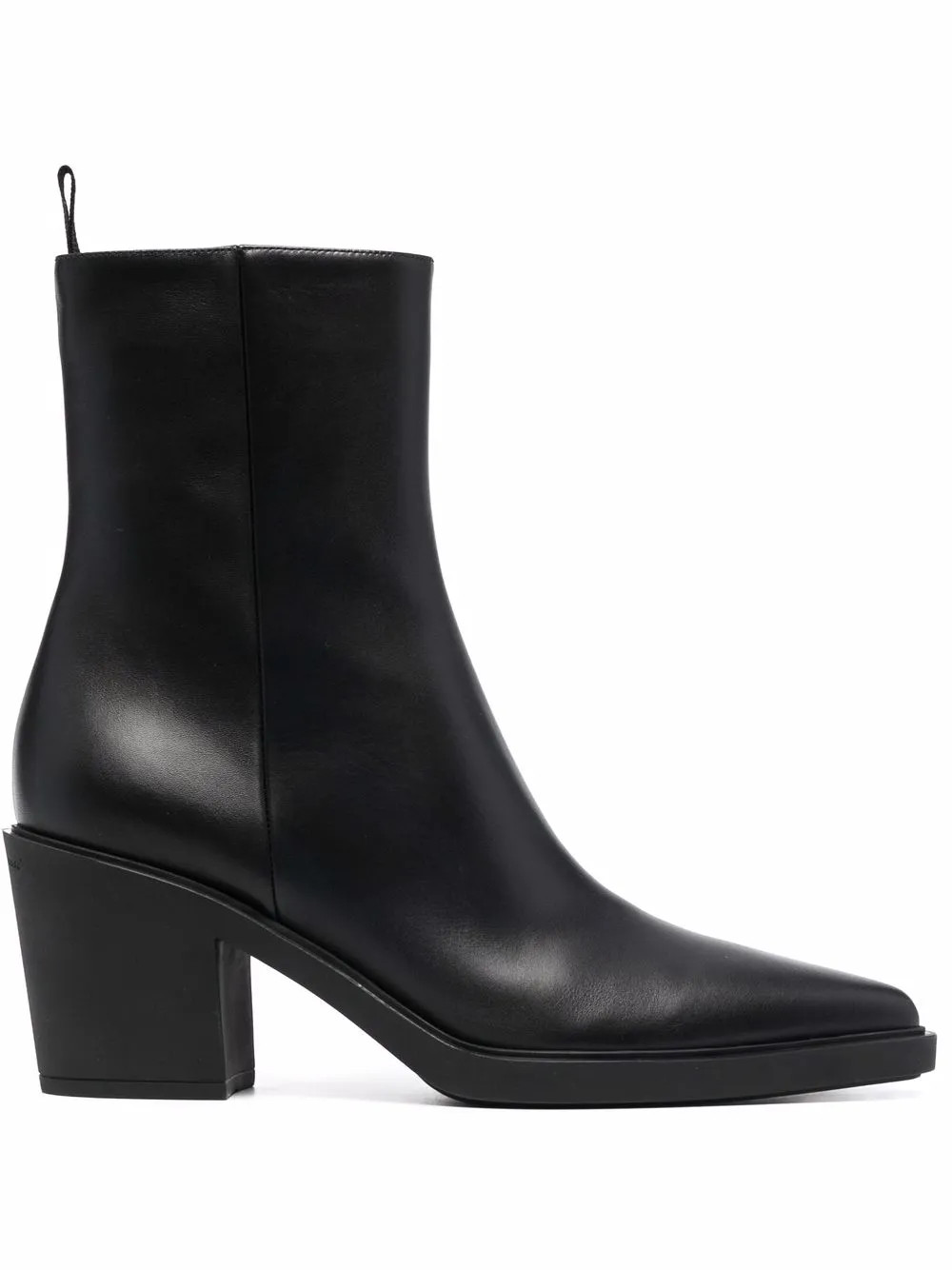Gianvito Rossi Dylan Leather Ankle Boots | Black | FARFETCH | Farfetch Global