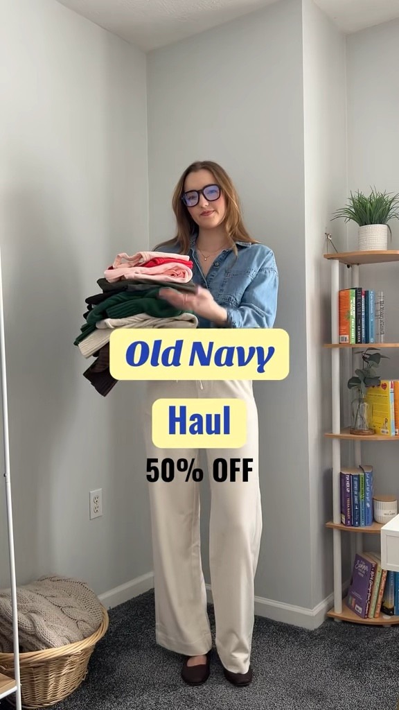 Old Navy finds and their site is 50% off right now! Sweaters are size large, white long sleeve top size small, black and green athletic long sleeves size medium, pink long sleeve size medium tall, sports bras size small

#LTKSaleAlert #LTKootd #LTKTall