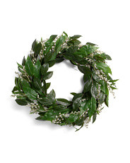 24in Real Touch Lily Of Valley Wreath | TJ Maxx