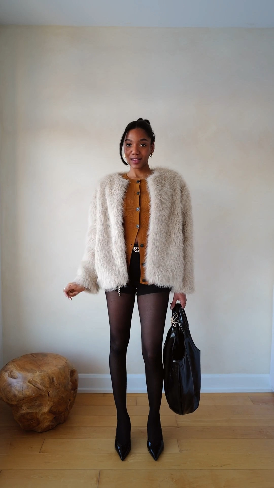 Coat-size S-M

Mirco shorts| structured cardigan | chain belt | gold belt | oak + fort fuzzy jacket | mini shorts | fuzzy faux fur jacket | fluffy coat | statement jacket | Oak + Fort bag | Padded vegan leather tote bag| oversized tote bag | Vici patent sling back heels | pointed to heels 

#LTKNYFW #LTKxVICI #LTKSeasonal