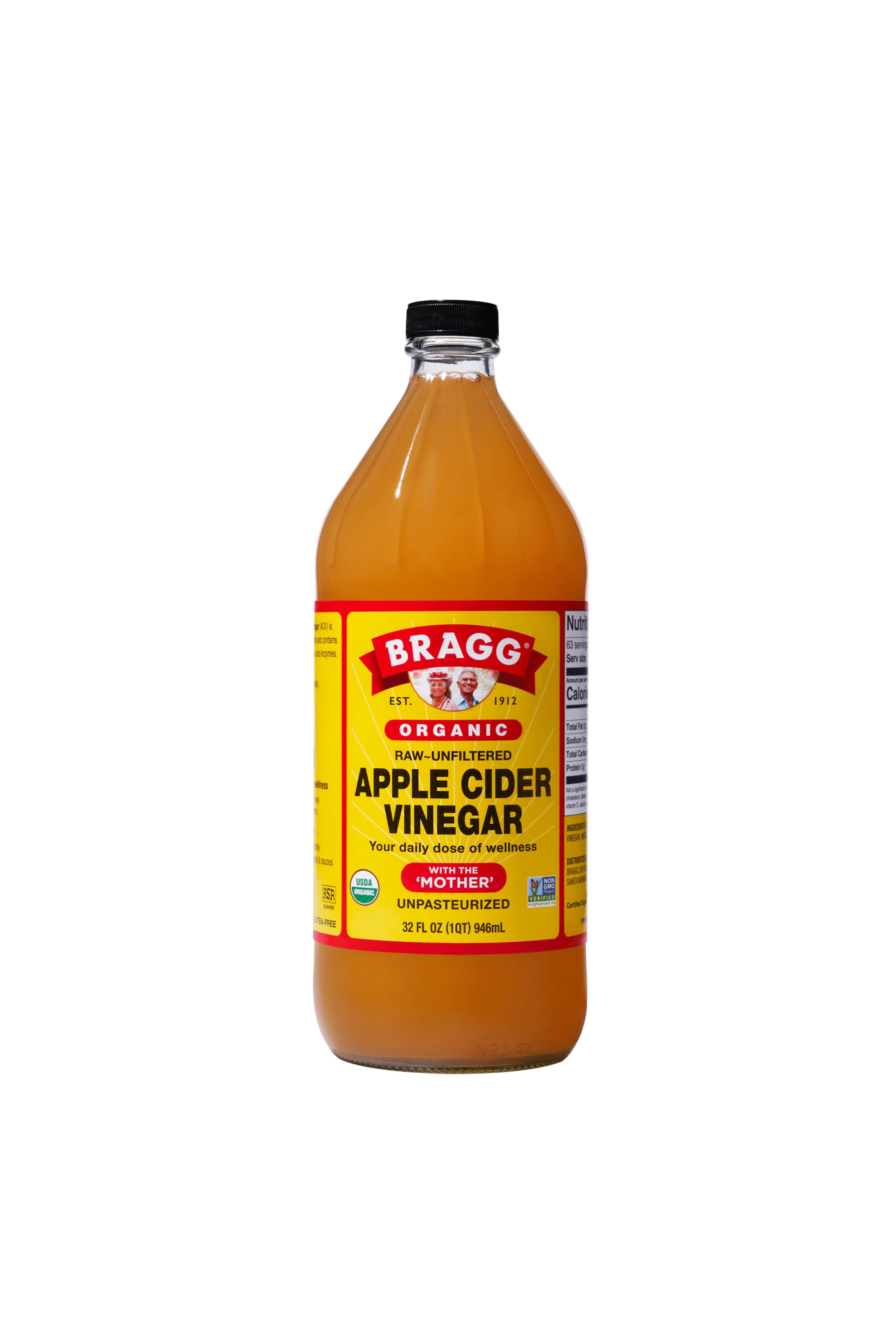 Bragg Organic Apple Cider Vinegar with the Mother, Raw and Unfiltered, 32 fl oz | Walmart (US)