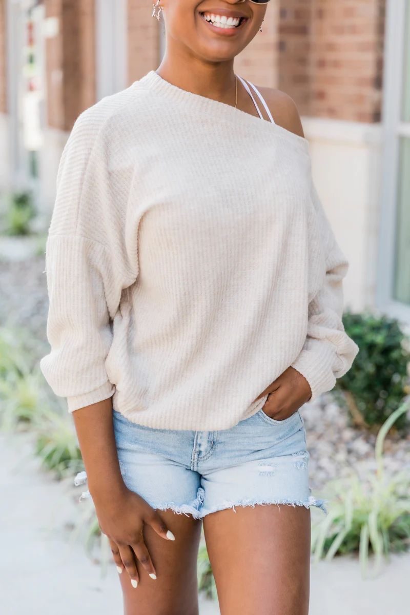 Can't Hide My Feelings Oatmeal Pullover | The Pink Lily Boutique