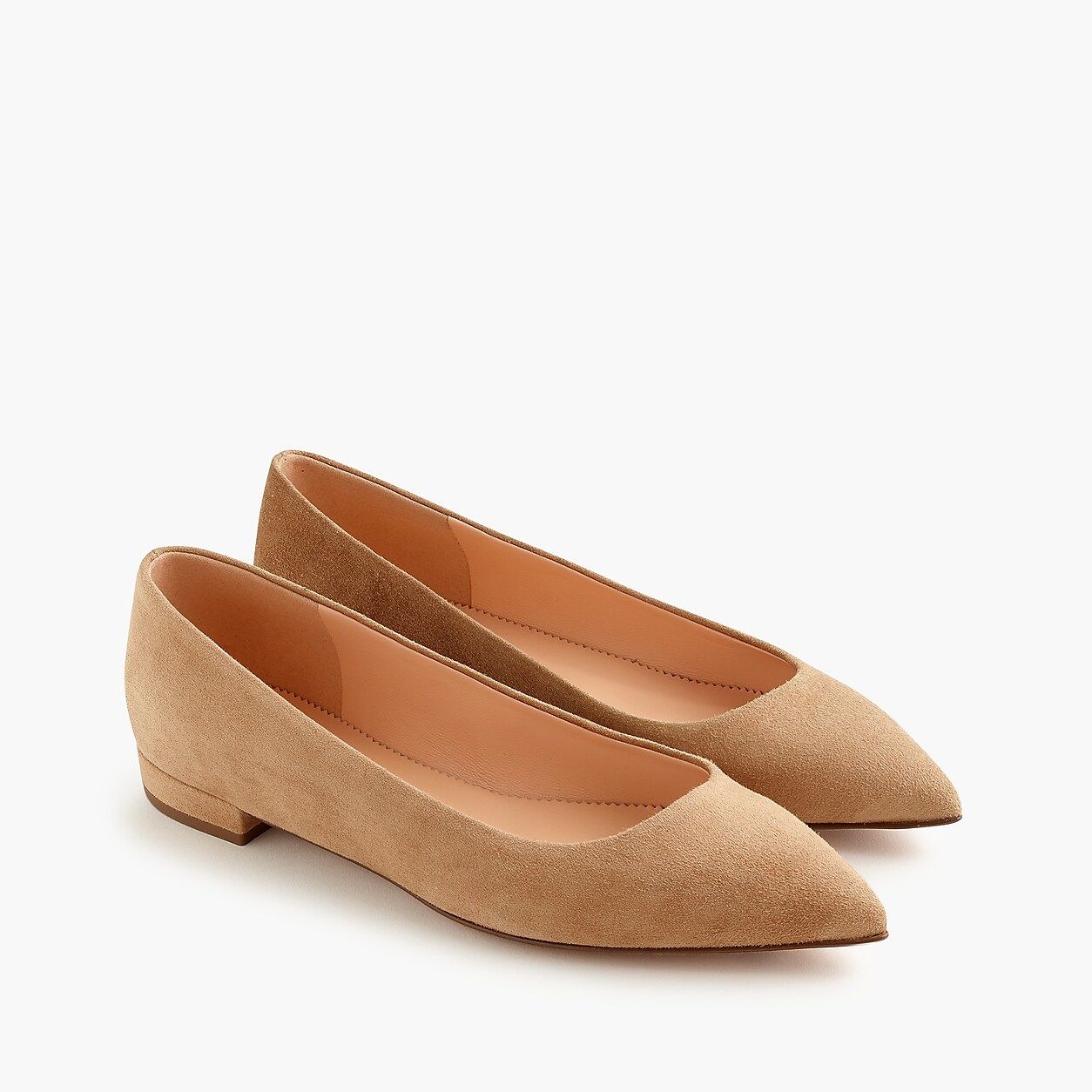 Pointed-toe flats in suede | J.Crew US