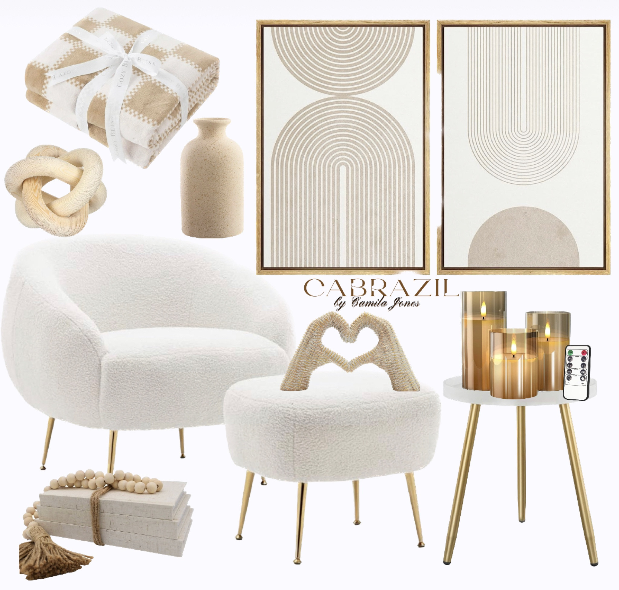 Neutral decor for Fall and every day. Comfy chair and side table, pretty blankets and books! 

#LTKSeasonal #LTKfindsunder50 #LTKhome