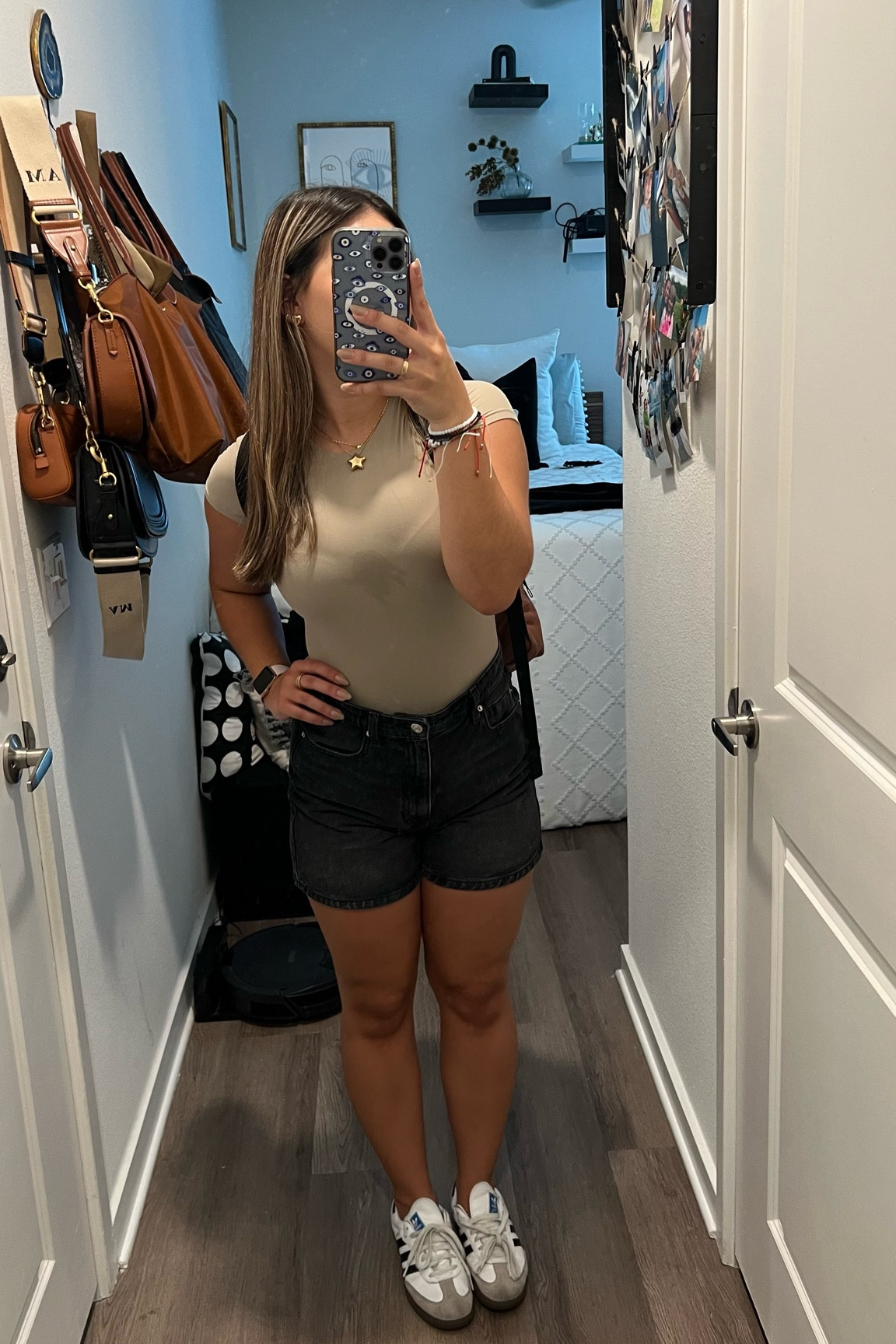My outfit for class🎧🌟 Also good for FL weather! 

university student, student, cute outfit, bodysuit, shorts, abercrombie, shorts, errands run, day out 

#LTKSeasonal #LTKU #LTKfindsunder100