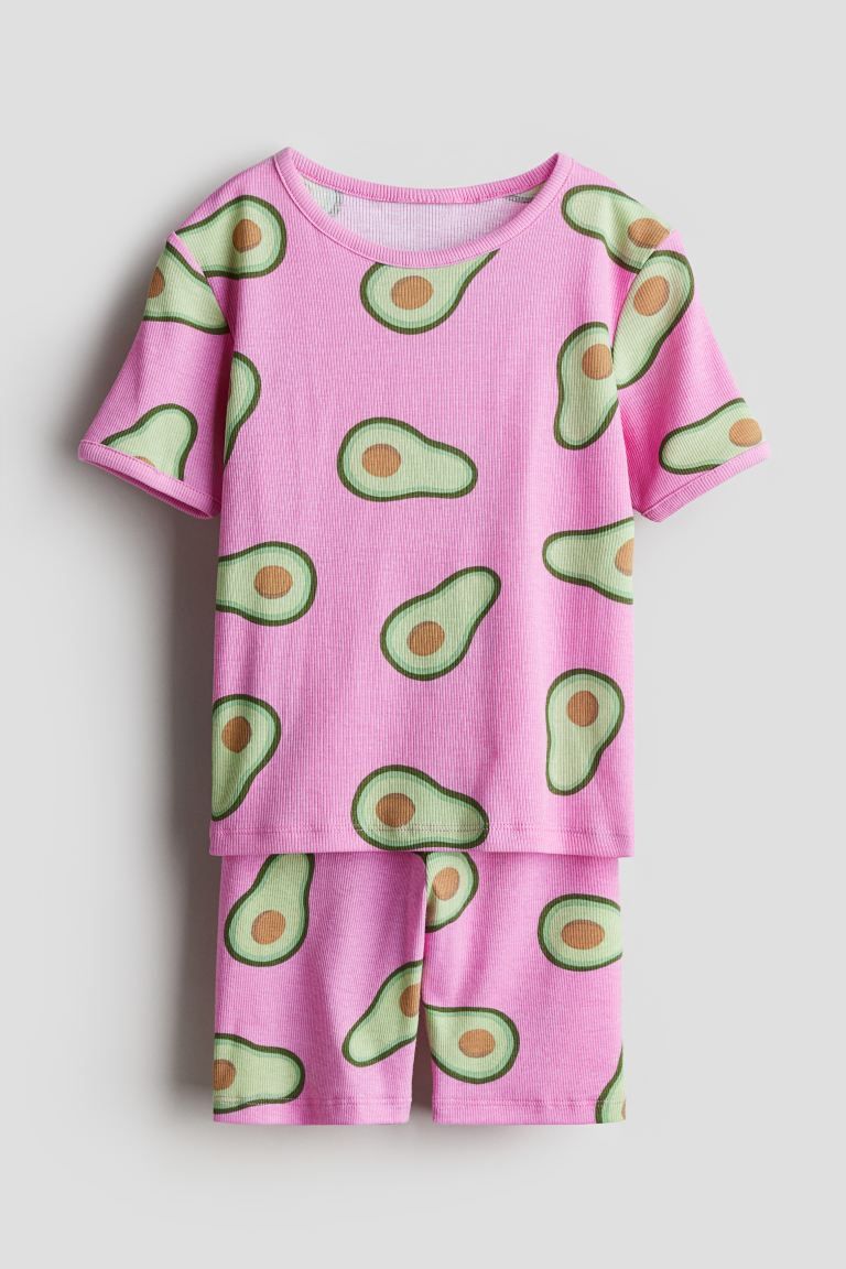 Snug Fit Ribbed Jersey Pajamas | H&M (US + CA)