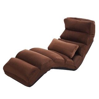 Costway Folding Lazy Sofa Chair Stylish Sofa Couch Beds Lounge Chair - 69" X 21" X 7" | Bed Bath & Beyond