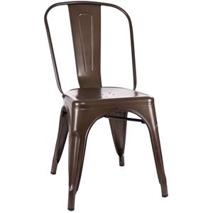 Design Lab MN Dreux Metal Dining Side Chair in Rustic Matte (Set of 4) | Cymax