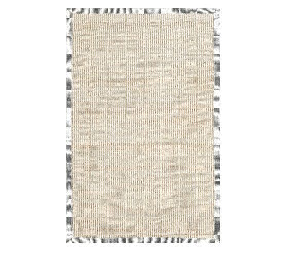 Chenille Jute Striped Border Rug | Pottery Barn Kids