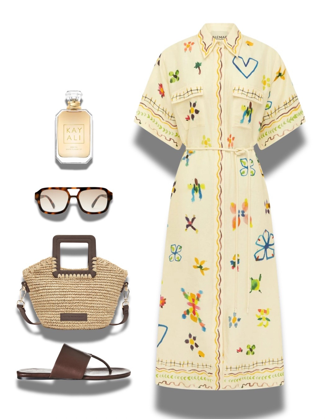 Loving this Alemais shirt dress.  Beautiful fresh colours and light fabric, perfect for Summer xx 

I sized down✨

Relaxed shirtdress silhouette
Pointed collar and stand
Concealed placket with self-covered buttons
Self-covered rouleau belt included
Refer to size guide for garment measurements
Refer to flat lay product shots for true product colour representation
Composition: 56% Linen 44% Viscose