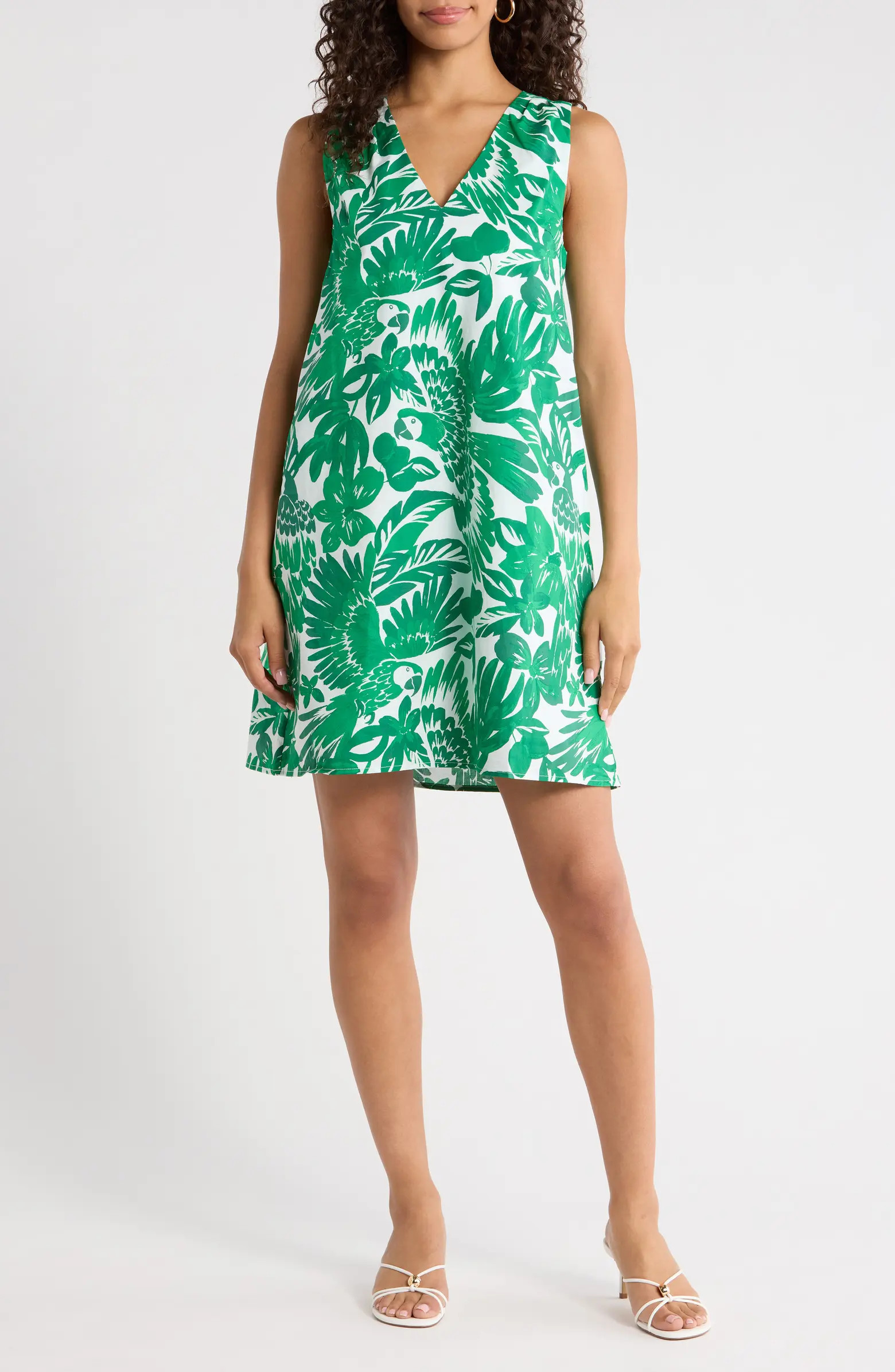 Tropical Print Cotton Shift Dress | Nordstrom