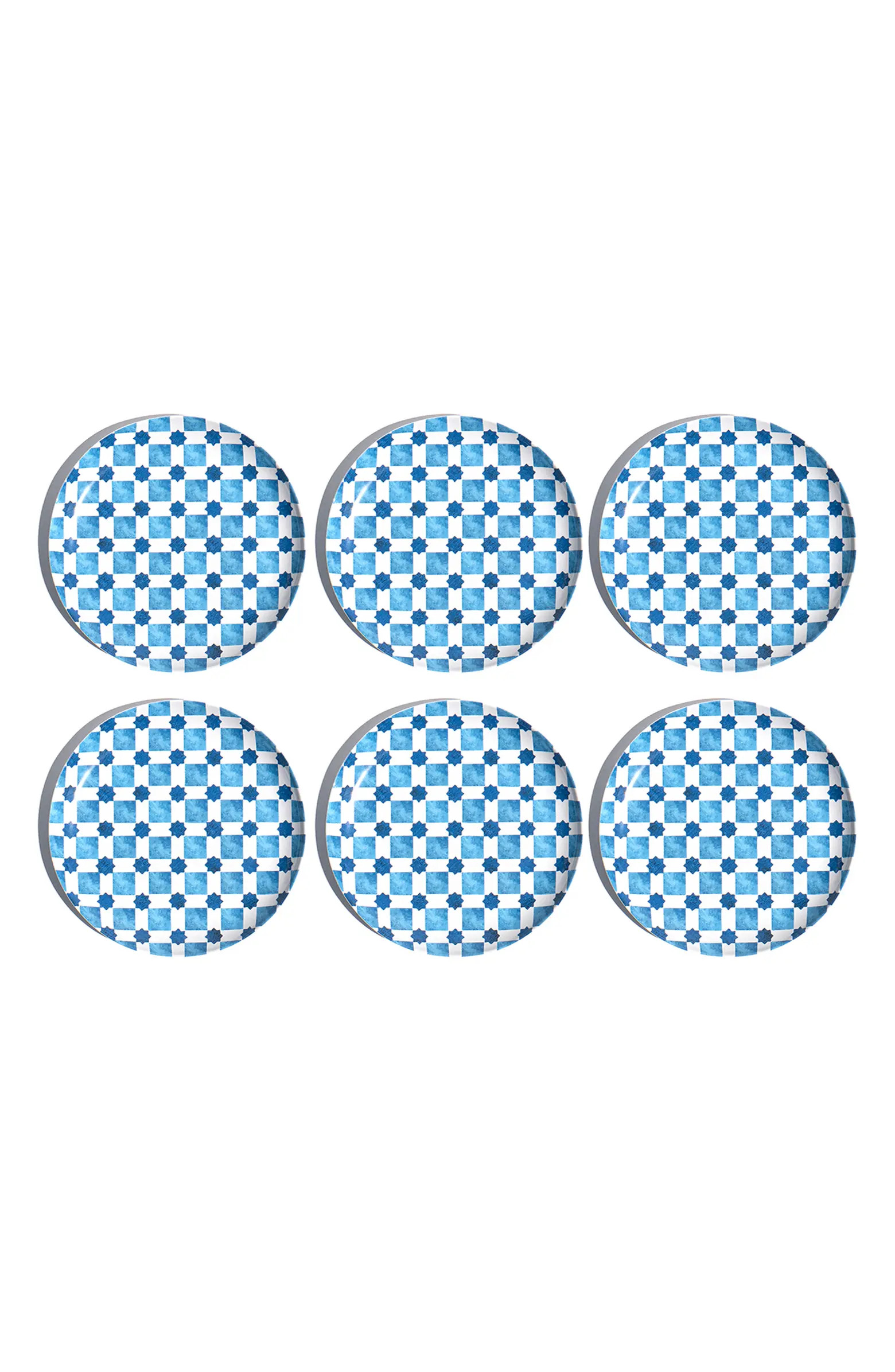 TarHong Set of Six Palazzo Geometric Melamine Plates | Nordstromrack | Nordstrom Rack