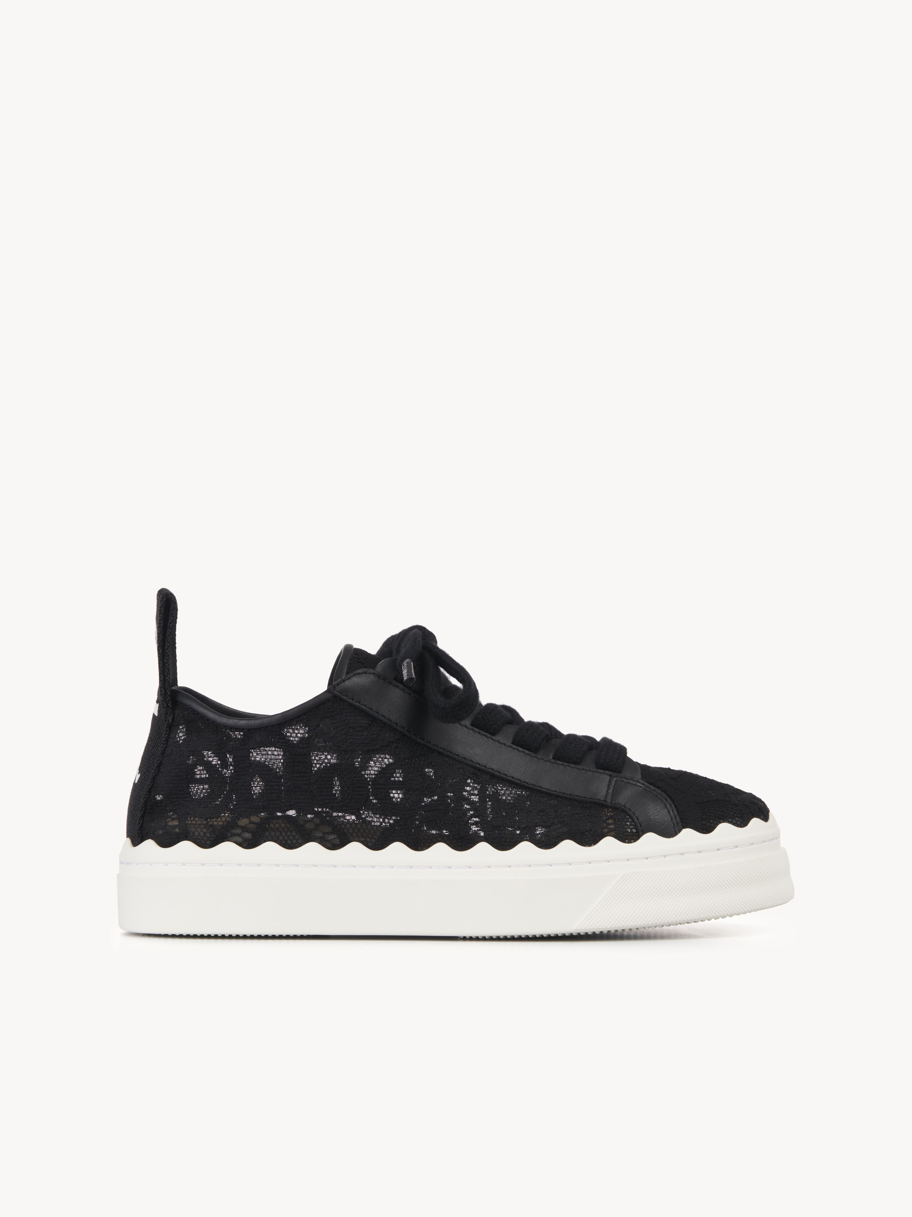 CHLOÉ Lauren sneaker Black Size 5 100% Polyamide, Cotton, Bovine leather | Chloe US