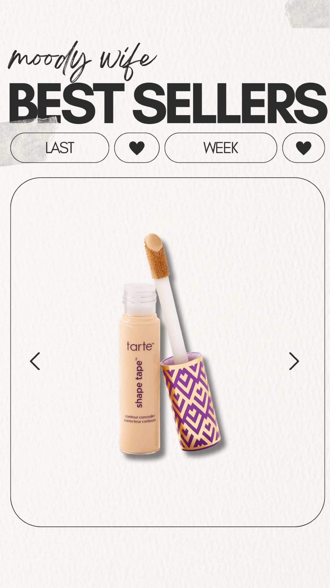 Moody Wife Blog Best Seller of the Week: Tarte Shape Tape is always a best seller 🫶🏼 

#newmomstyle #mommakeup #easymakeup #shapetape #tartecosmetics #tartebeauty 

#LTKbeauty #LTKfindsunder50 #LTKSeasonal