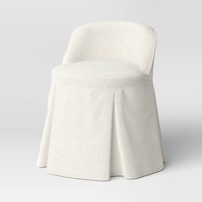 Teen Vanity Chair Mottled Boucle Snow - Threshold™ designed with Studio McGee | Target