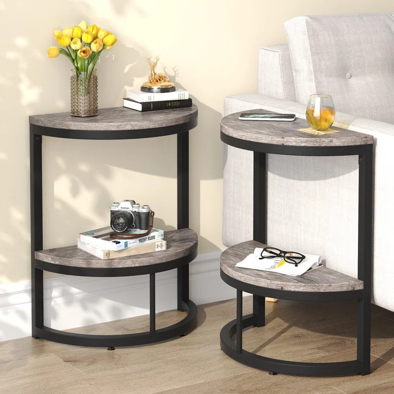 Adasha Frame End Table Set with Storage | Wayfair North America