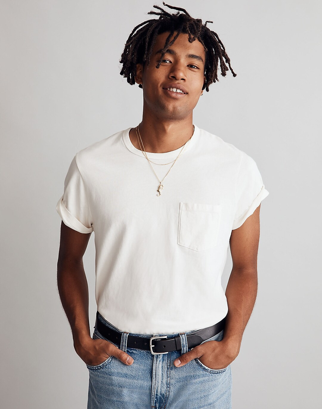 Garment-Dyed Allday Crewneck Pocket Tee | Madewell