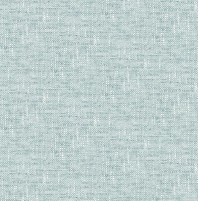 NuWallpaper NU2919 Aqua Poplin Texture Peel & Stick Wallpaper, Blue | Amazon (US)