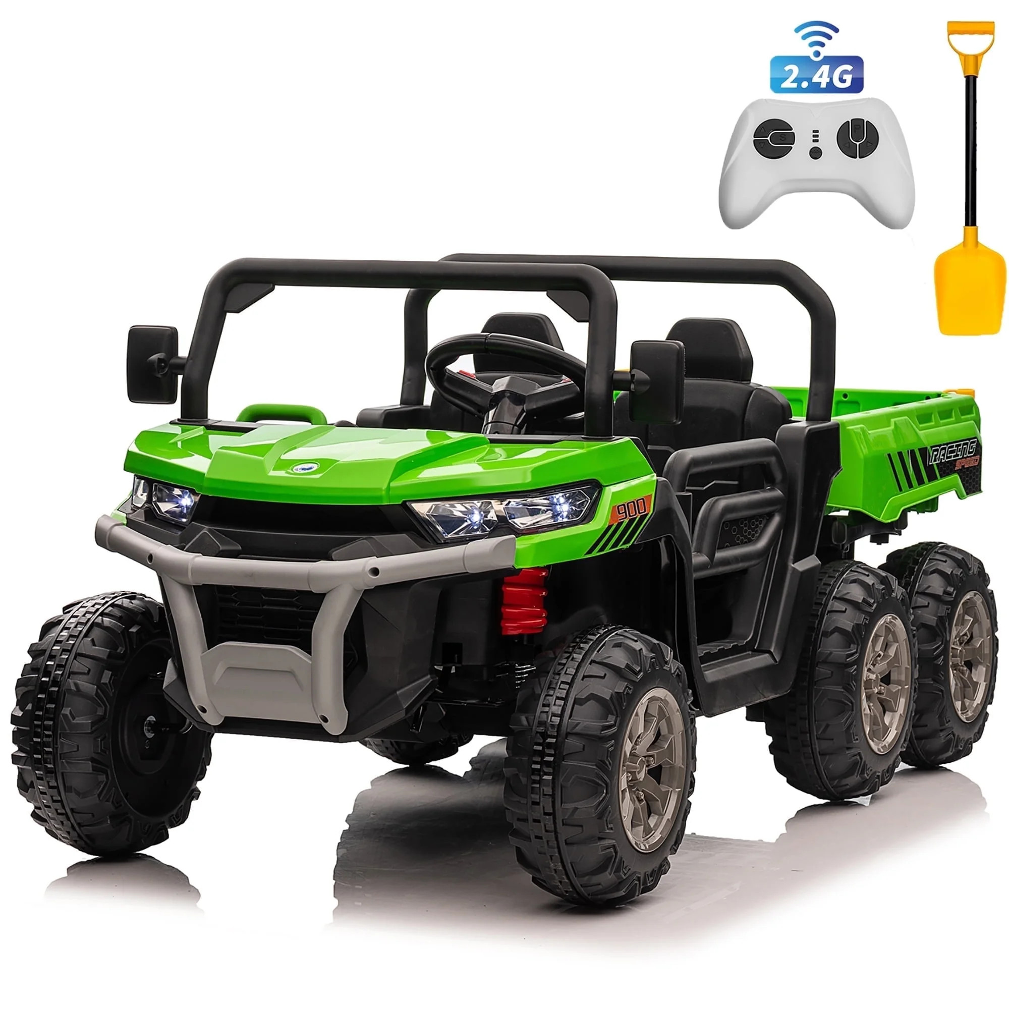 Joyracer 24V Ride on Toys, 2 Seater 6-Wheel UTV Car, 4WD Ride on Dump Truck for Big Kids with Tra... | Walmart (US)