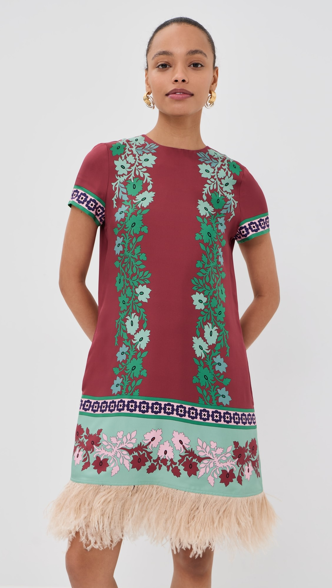 Mini Swing Dress with Feathers | Shopbop