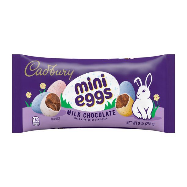 CADBURY, MINI EGGS Milk Chocolate with a Crisp Sugar Shell Candy, Easter, 9 oz, Bag - Walmart.com | Walmart (US)