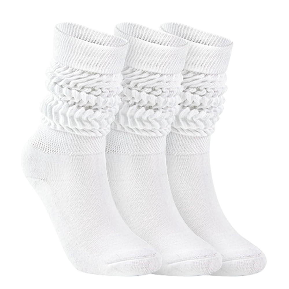 Slouch Socks for Woman 3 Pack Scrunch Socks Soft High Boot Socks Warm Thick Knit Woman Long Socks | Amazon (US)