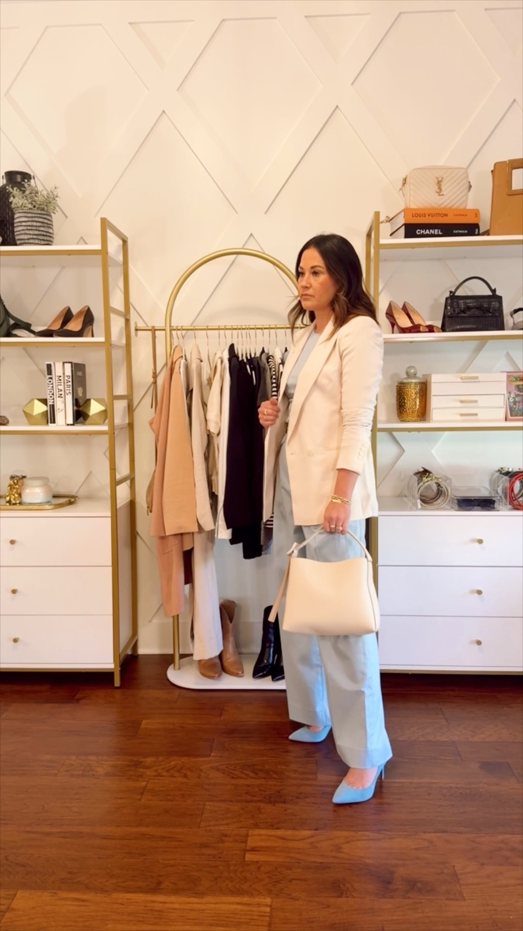 Spring style tips - styling blue pants - work looks - office looks - style over 30 - use code blair40 for $40
Off my favorite black pumps - beyond comfortable 

#LTKstyletip #LTKover40 #LTKSpringSale