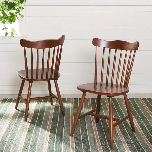 SAFAVIEH Reeves Spindleback Windsor Dining Room Chair (Set of 2) - 17" W x 19" L x 34" H | Bed Bath & Beyond