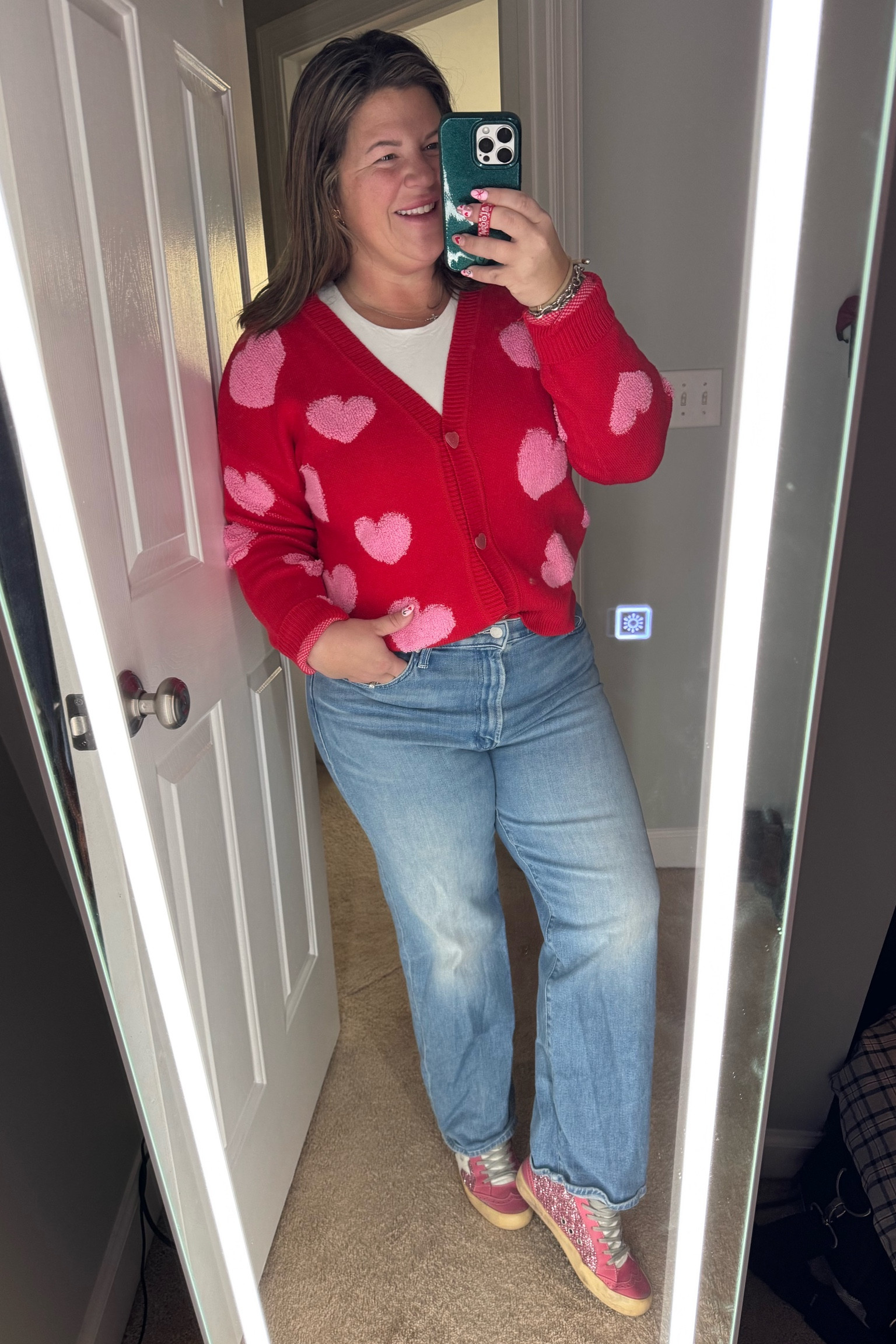 New Target finds 
Valentines sweater…tts 
Nuuds bodysuit 
Jeans tts
Linked similar golden goose and look alikes

#LTKMidsize #LTKStyleTip