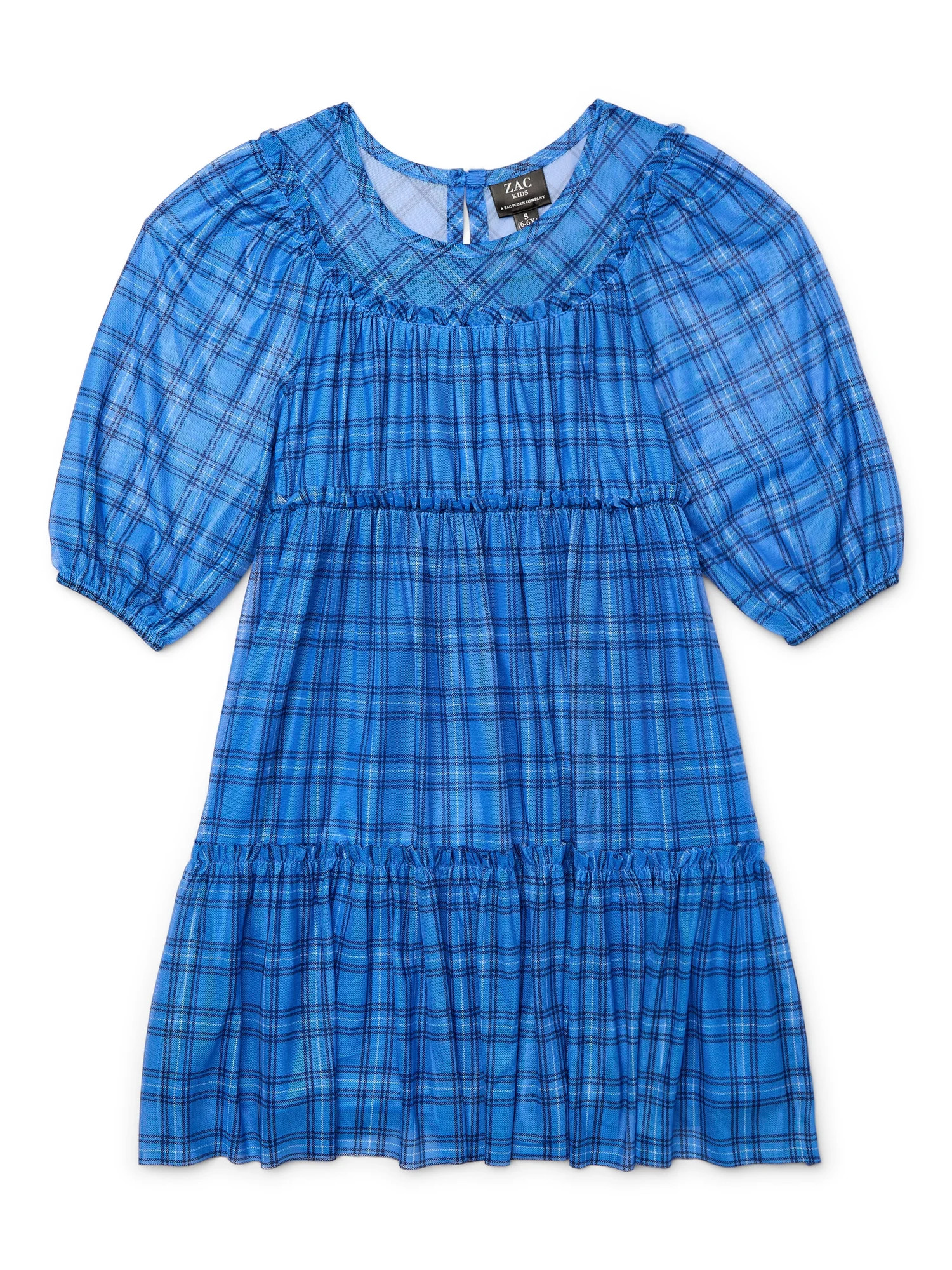 Zac Kids by Zac Posen Girls Tiered Ruffle Short Sleeve Dress. Sizes 4-18 - Walmart.com | Walmart (US)