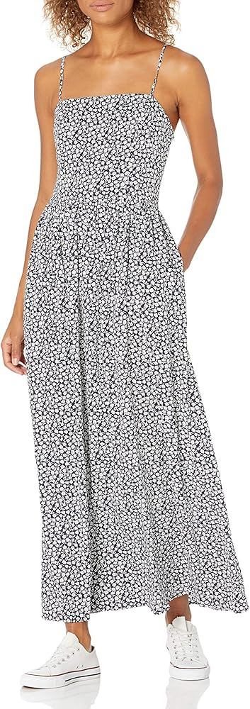 Goodthreads Women's Georgette Smock-Back Cami Maxi Dress | Amazon (US)