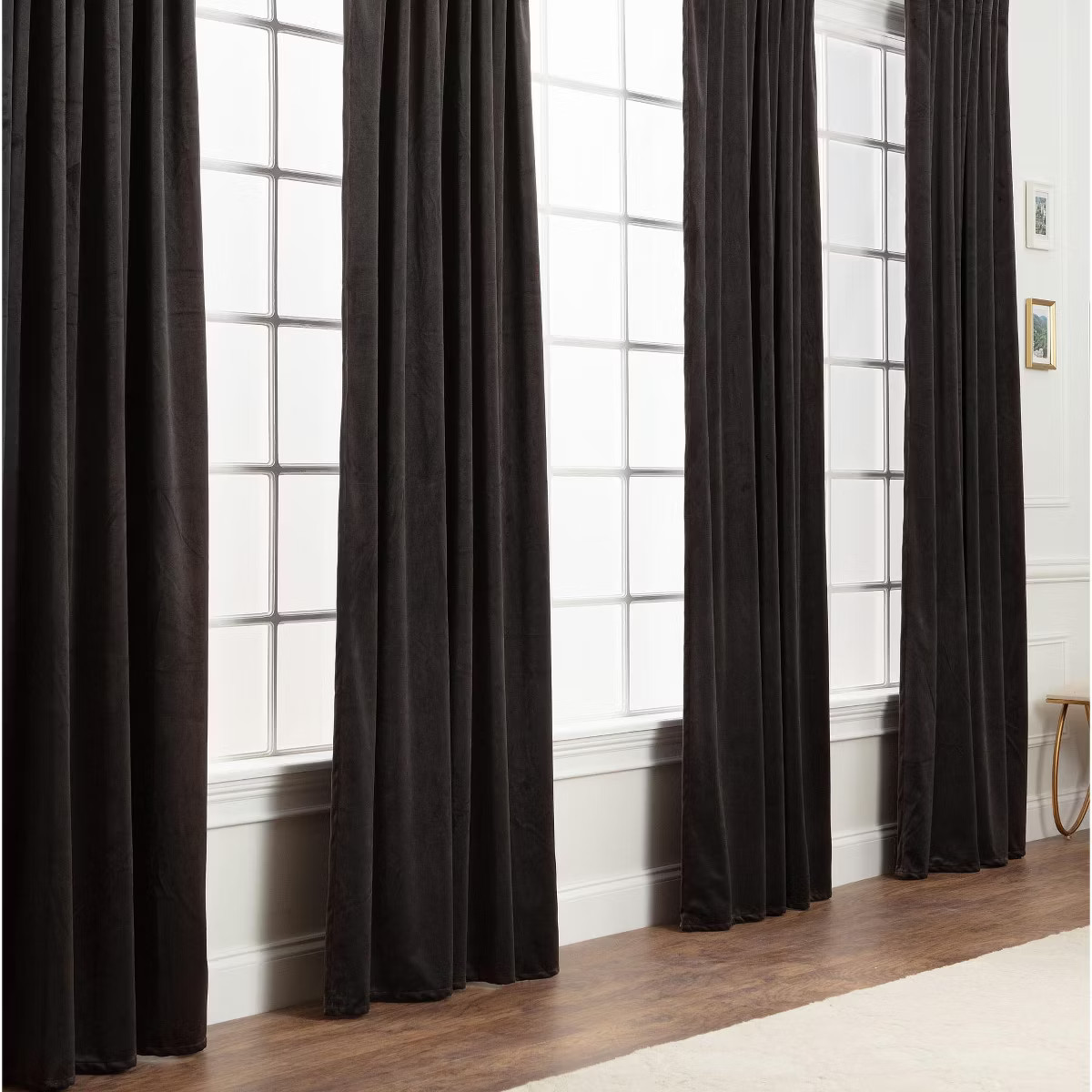 Chanasya 2pk Solid Velvet Room Darkening Blackout Privacy Window Curtain Panels - Set of 2 | Target