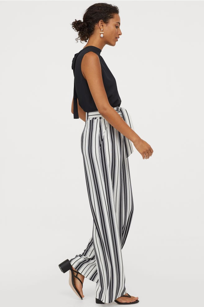 Trousers with a tie belt | H&M (UK, MY, IN, SG, PH, TW, HK)