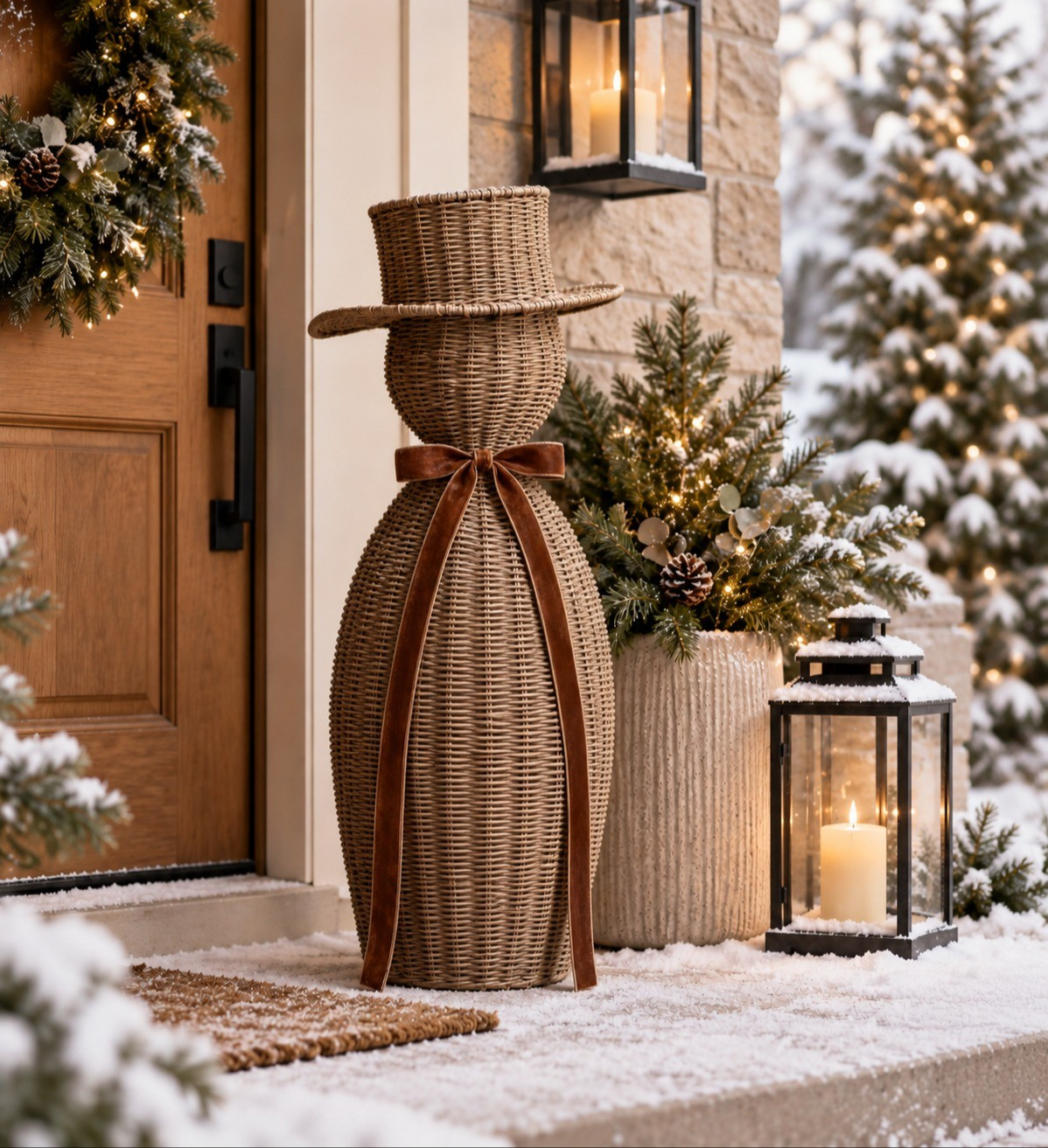 Such a pretty Walmart find for holiday decorating 🤎 This woven Christmas piece adds the perfect warm, organic touch to a front porch. #WalmartFinds #ChristmasDecor #HolidayDecor

#LTKSeasonal #LTKHome