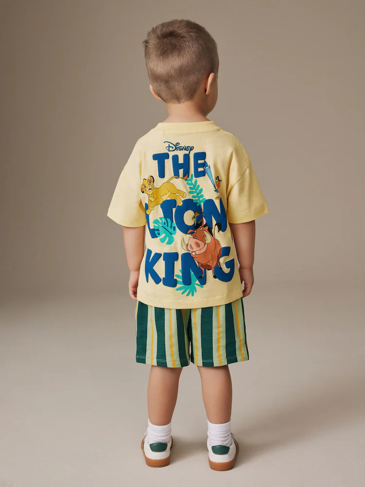Yellow Lion King Short Sleeve T-Shirt & Shorts Set (6mths-8yrs) | Next US