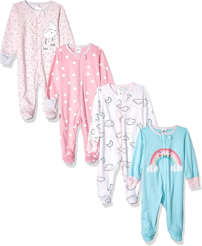 Gerber baby-girls 4 Pack Sleep 'N Play Footie | Amazon (US)