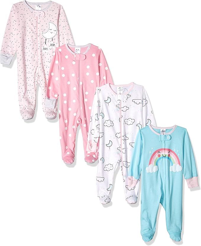 Gerber baby-girls 4 Pack Sleep 'N Play Footie | Amazon (US)
