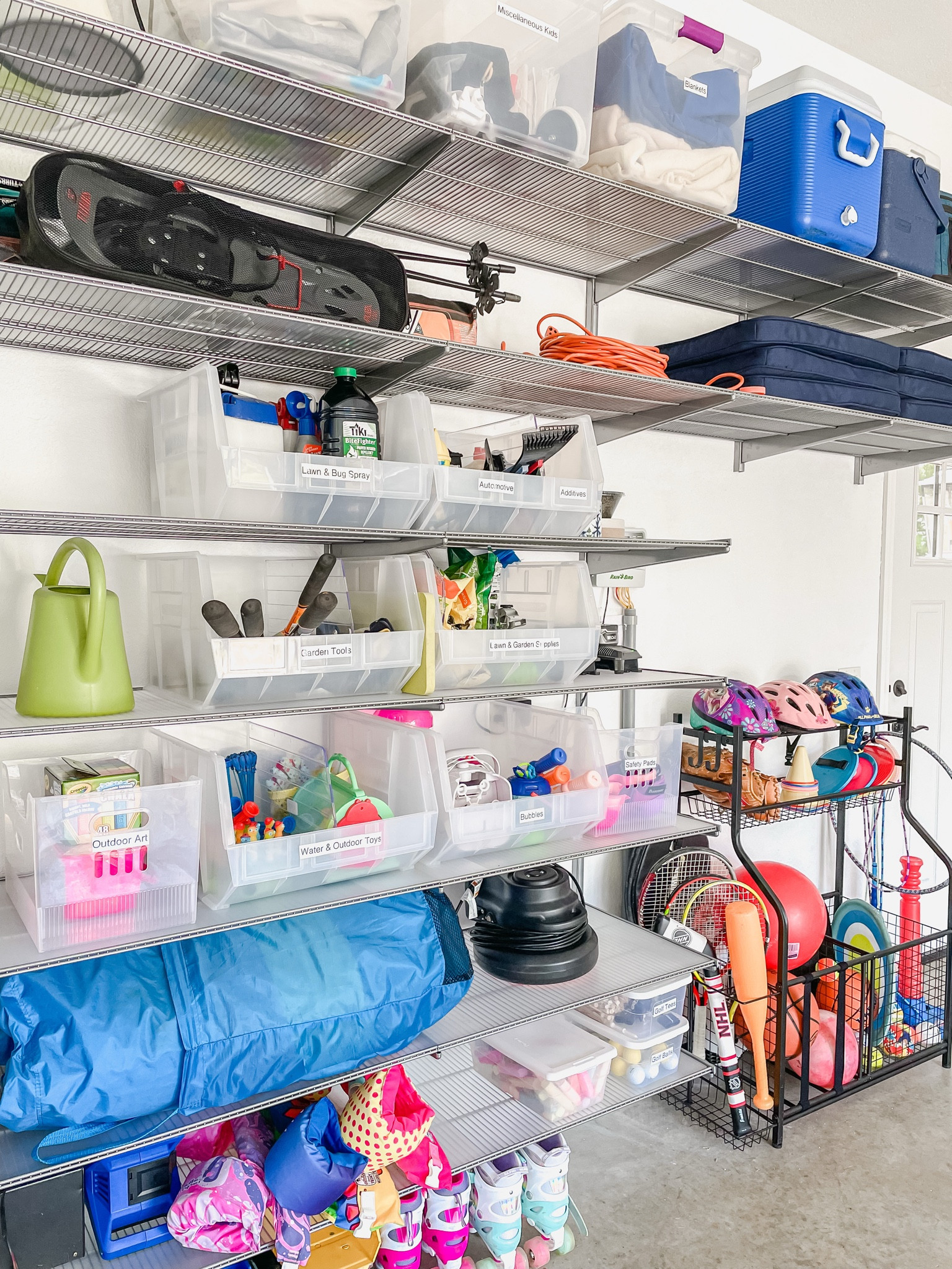 Garage organization with the Elfa system from The Container Store!
.
Also love these bins from The Container Store in garages for easy grab and go!

#LTKHome #LTKKids