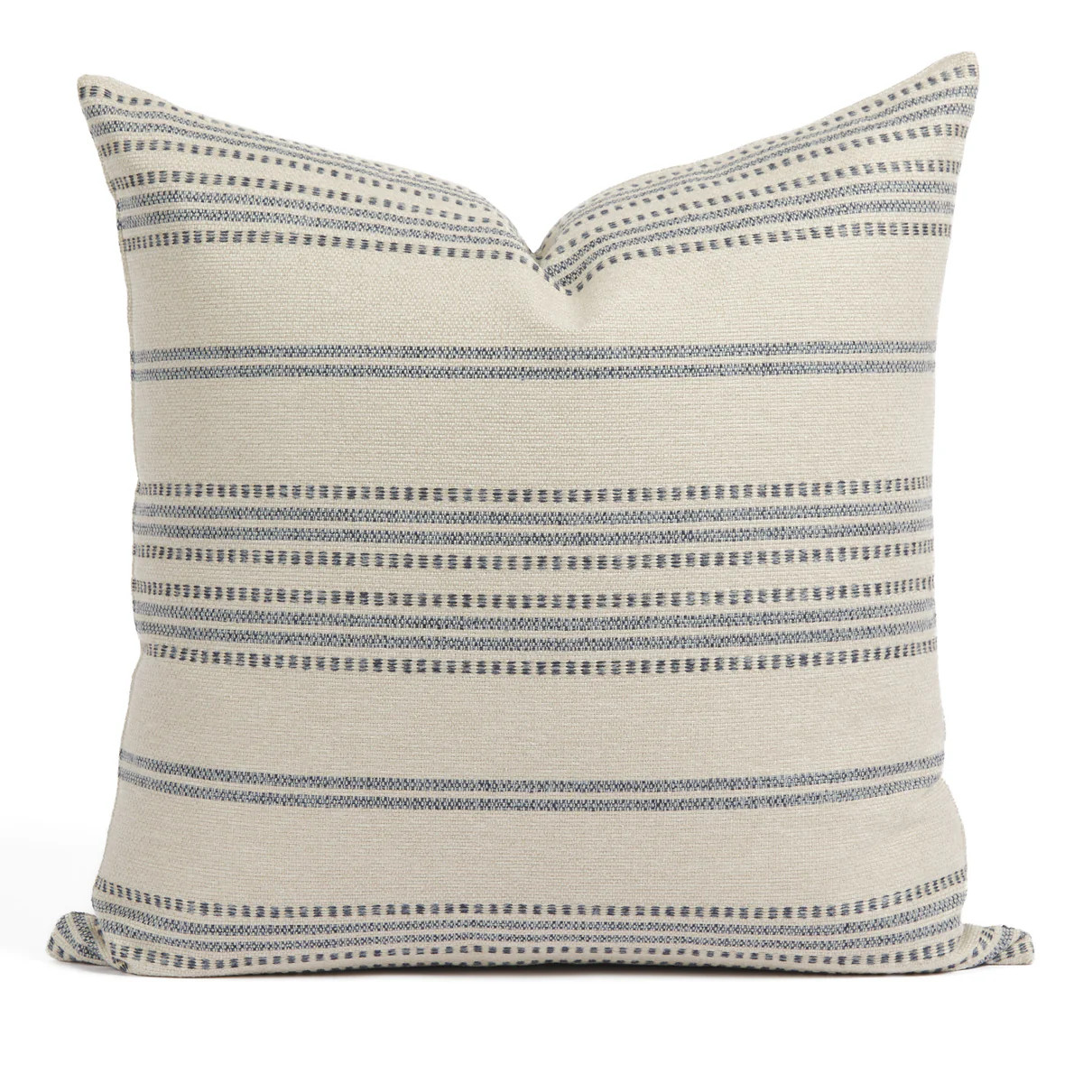 Hopper Stripe 22x22 Pillow, Denim | Tonic Living