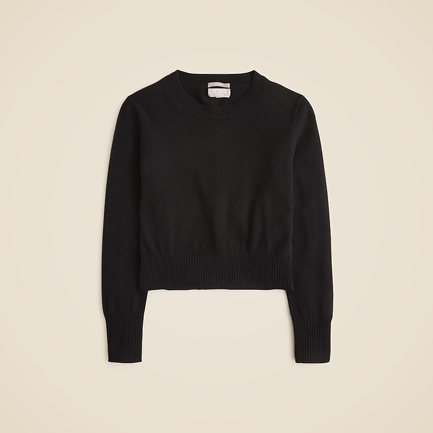 Cropped cashmere crewneck sweater | J. Crew US