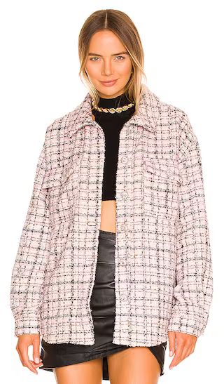 Kinsley Shacket in Pink & Black | Revolve Clothing (Global)