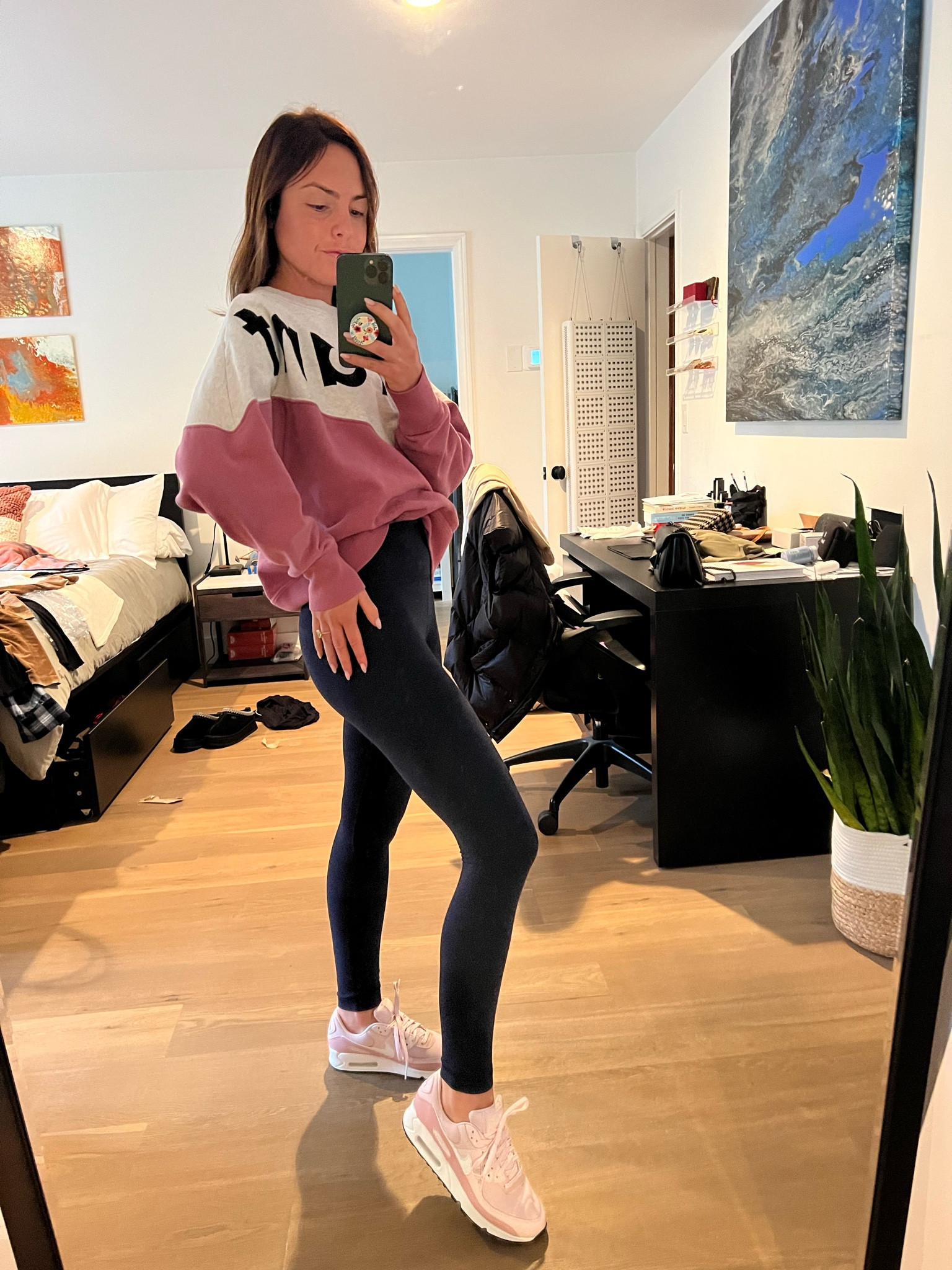 MY UNIFORM
Isabel marant sweatshirt- size up to wear looser. 
Lululemon 25 align. Every color. 
Nike air max 90. Brand new pink babies  

#LTKstyletip #LTKshoecrush #LTKfit
