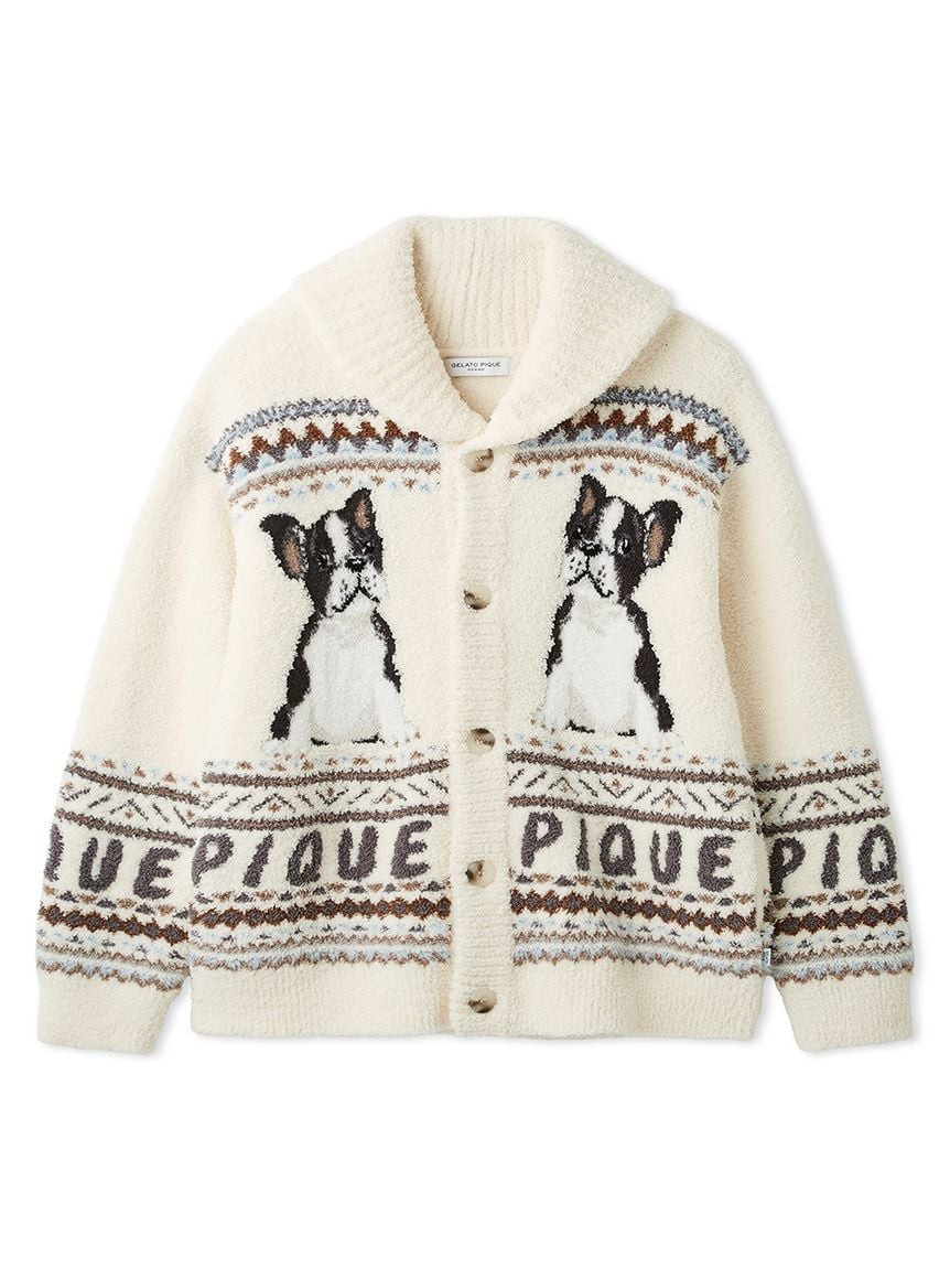 Men's Powder Nordic DOG Jacquard Cowichan Cardigan | Gelato Pique