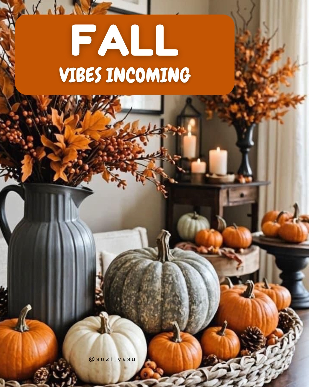🧡 Bringing fall indoors with warm-toned blooms and textured vases — simple touches that change everything.
🌾 Find all the pieces I used linked on my LTK!
By Suzi Yasu 
#falldecor #fall #autumn #homedecor #ltk

#LTKHome #LTKU #LTKFamily