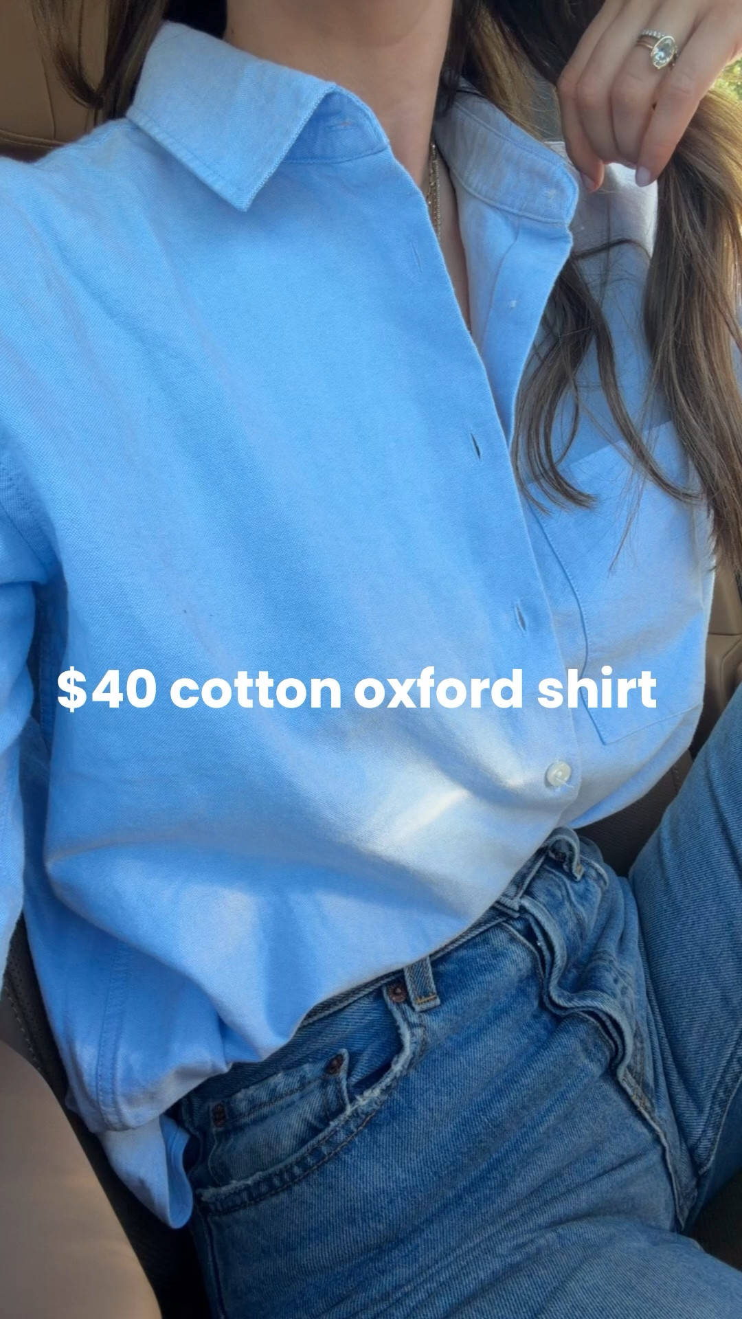 $40 cotton Oxford shirt, wearing a size small. #quincepartner @quince