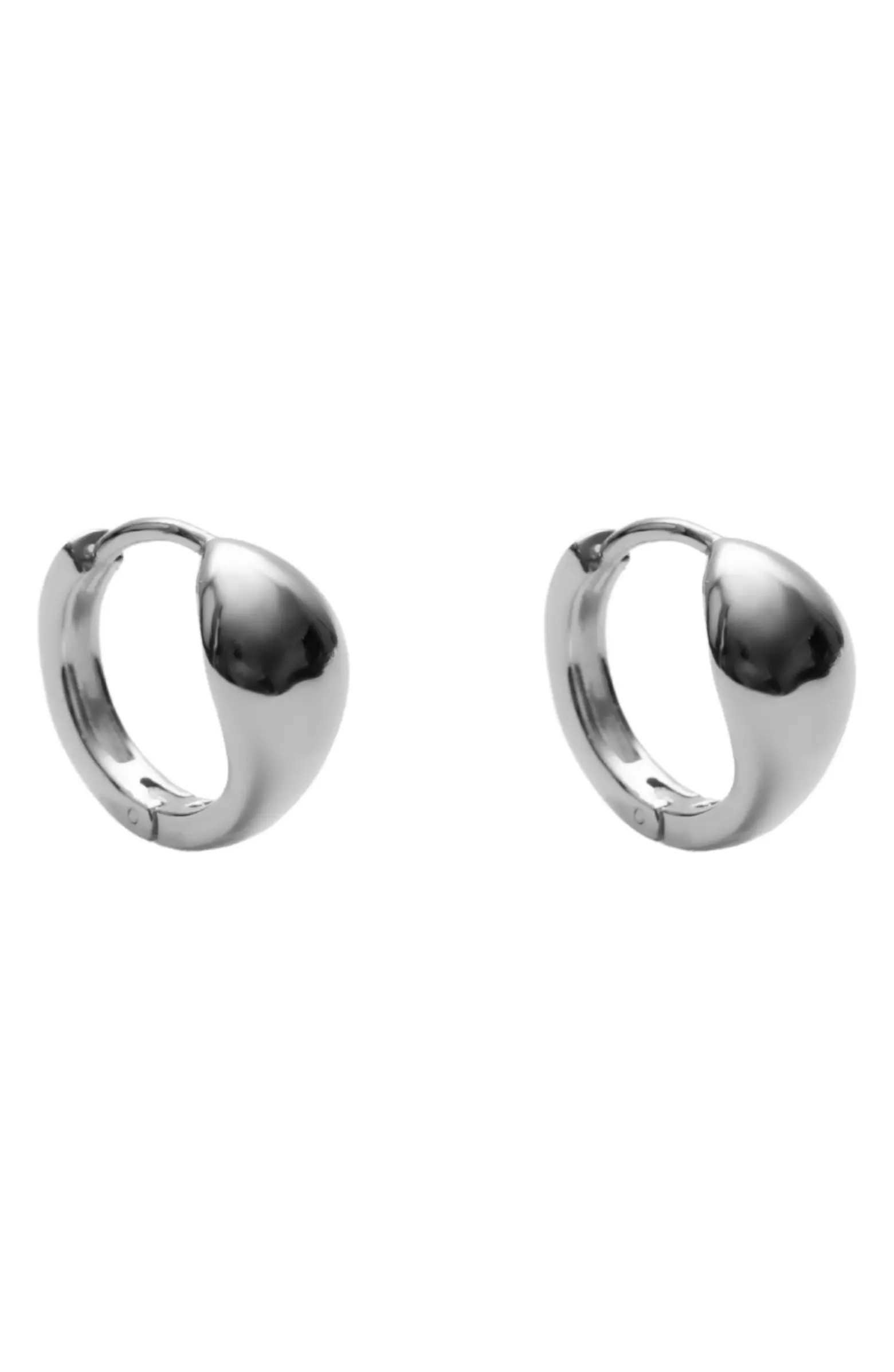 Argento Vivo Sterling Silver Solid Signet Hoop Earrings | Nordstrom | Nordstrom