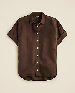 Relaxed-fit short-sleeve shirt in Baird McNutt Irish linen | J. Crew US
