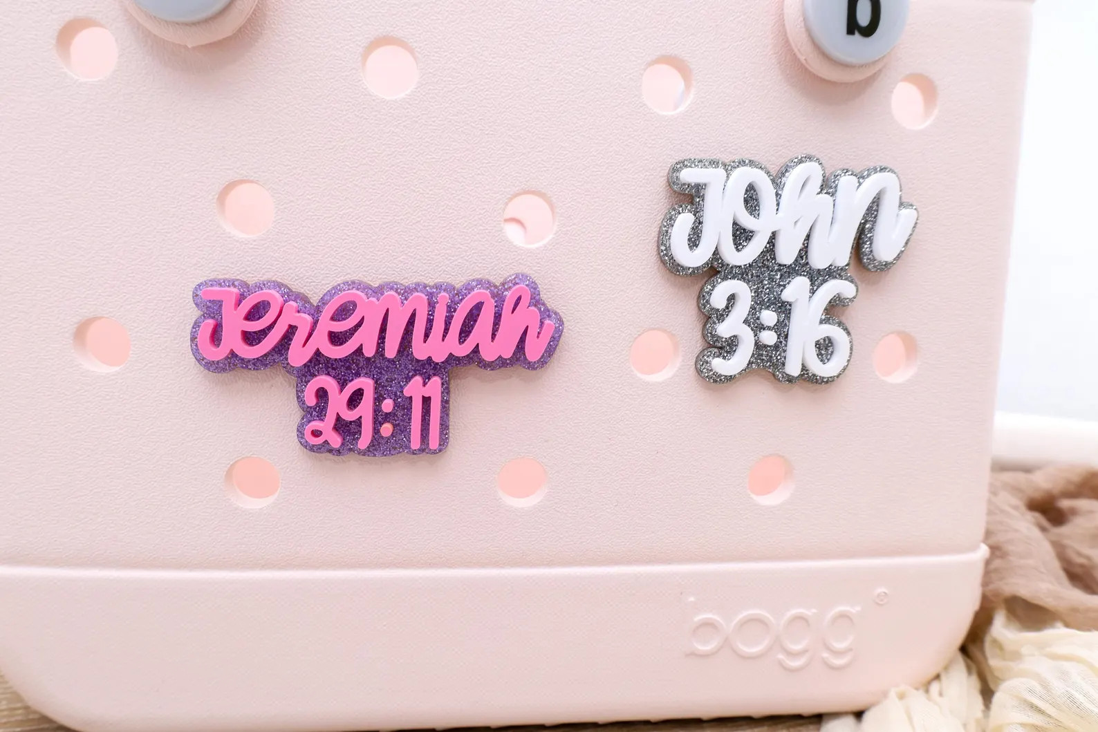 Custom Bible Bogg Tag, Bible Verse Charm, Faith Bogg Bag Accessory, Religious Scripture Tag, Pers... | Etsy (Global)