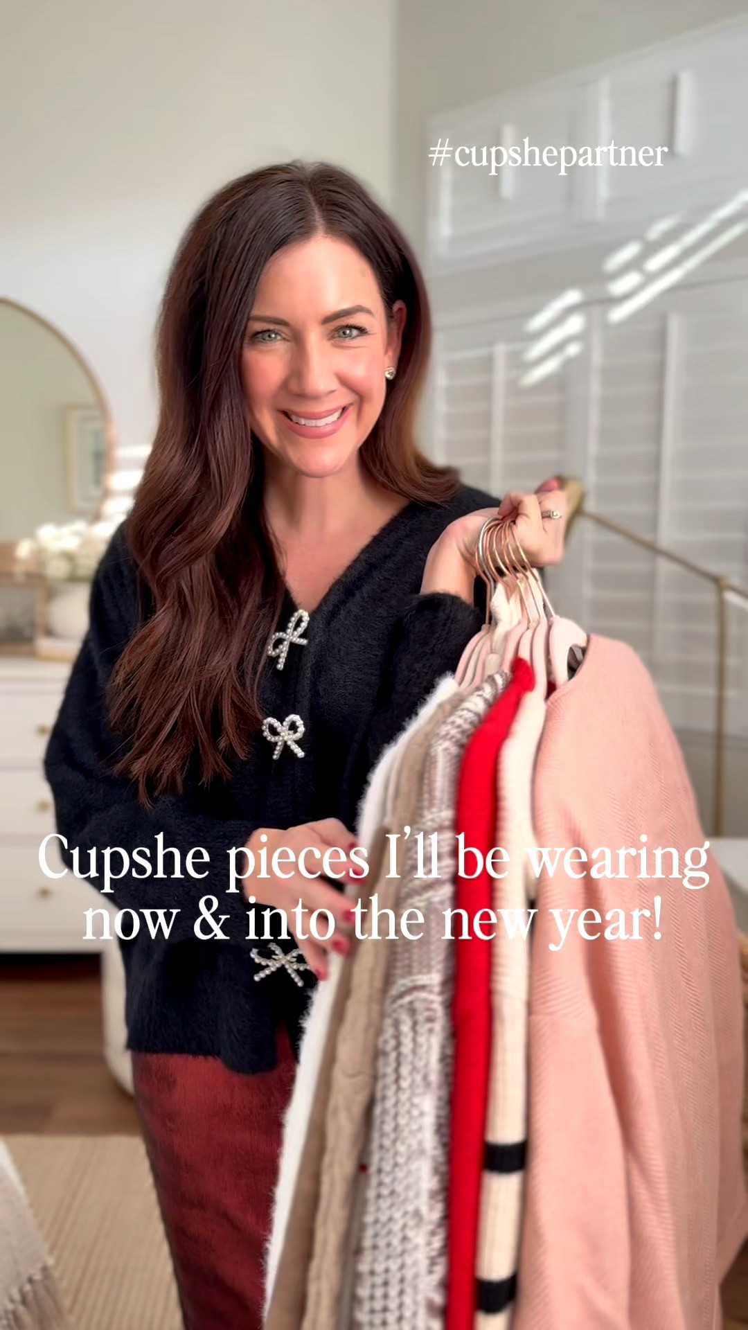 Comment DETAILS to shop✨ #cupshepartner @cupshe pieces to wear now and into the new that timeless, flattering & made for real life! Use code: Kayla15 for 15% off your purchase of $70+
#cupshe 
.
.
SIZING-
Coat-medium
Full leather skirt -medium
White eyelash sweater-medium
Black sweater with bows -medium
Metallic red skirt -medium
Sweater dress -medium
White and red turtleneck sweater -medium
Cableknit brown sweater -small
Pearl sweater -medium
Striped sweater with bow on the back -medium
.
.

#LTKSeasonal #LTKFindsUnder50 #LTKHoliday